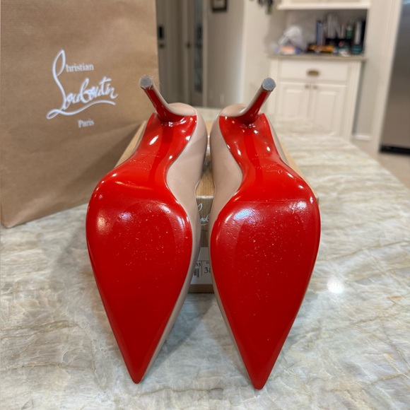 CHRISTIAN LOUBOUTIN Apostrophy Pump 100 Nappa 38.5 - Picture 4 of 14